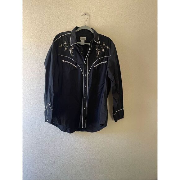 Express‎ riders vintage embroidered western piping button down shirt xl - Picture 1 of 5